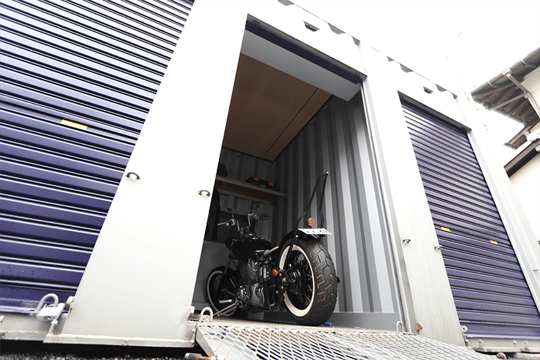 神奈川県相模原市でバイクコンテナ・バイクガレージ・バイク駐車場を 