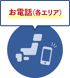 お電話（各エリア）