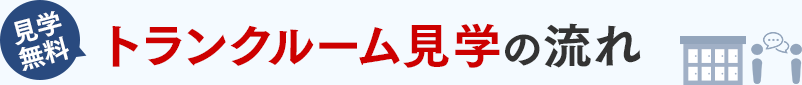 見学無料 トランクルーム見学利用の流れ