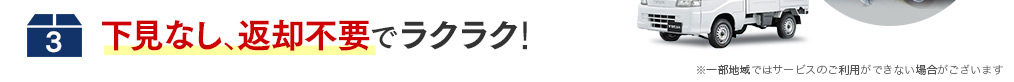 下見なし、返却不要でラクラク！