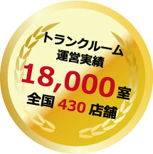 トランクルーム運営実績18,000室 全国430店舗